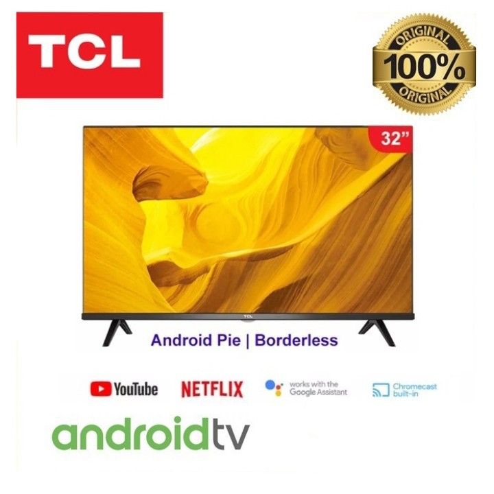 TV LED TCL 32A5 32INCH ANDROID TV BORDERLESS YOUTUBE NETFLIX