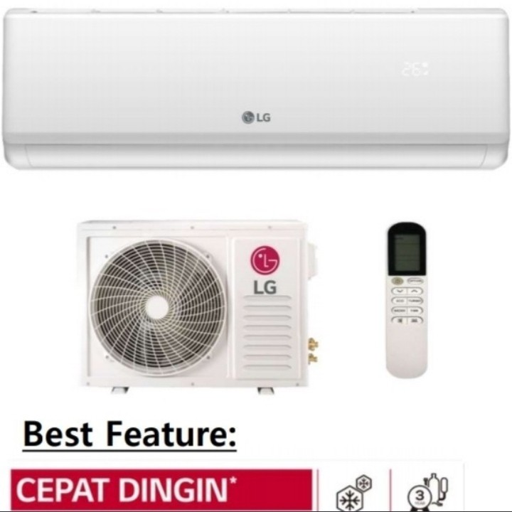 AC SPLIT LG H05TNA 1/2PK R32 HERCULES NEW + PASANG