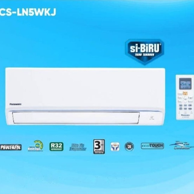 AC PANASONIC CS/CU-LN5WKJ 1/2PK SI-BIRU + PASANG