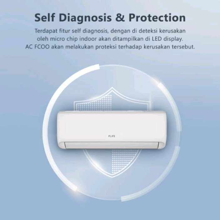 AC FLIFE BY GREE FAC-12FCOO 1,5PK 950WATT LOWWATT + PASANG DEPOK