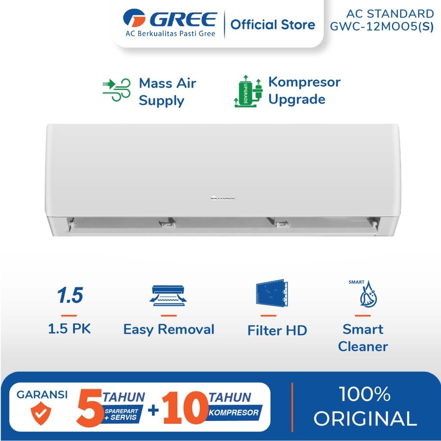 AC GREE GWC-12MOO5S 1,5PK + PASANG / 12MOO5S