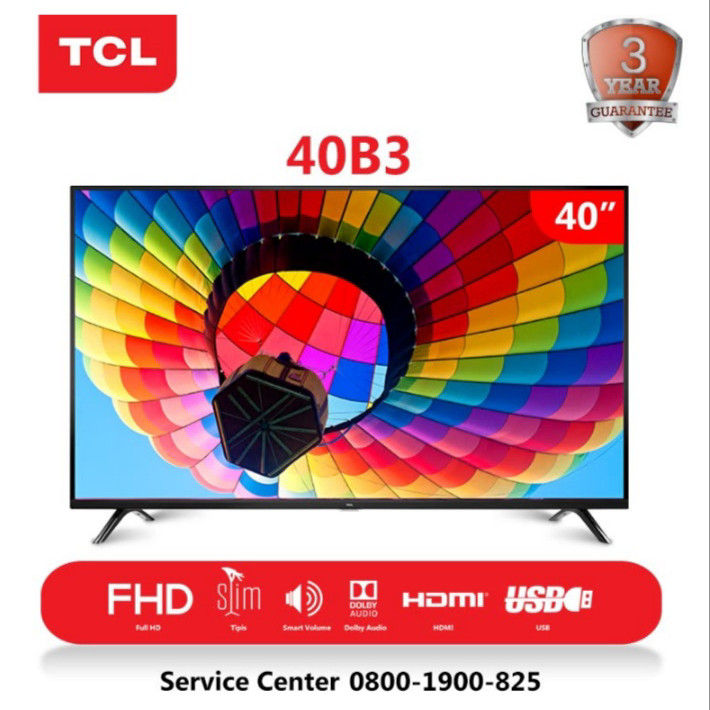 TCL 40B3 LED TV FHD 40 INCH DOLBY DIGITAL
