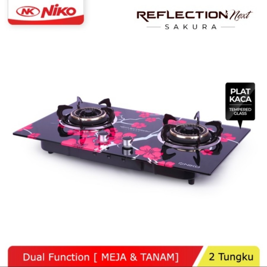 Niko Reflection Next SAKURA Kompor Gas 2 Tungku 2 in 1