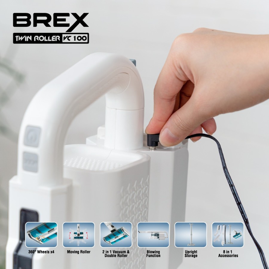 BREX VC100 Cordless Vacuum Cleaner 3in1 Vacuum & Wet Tanpa Kabel