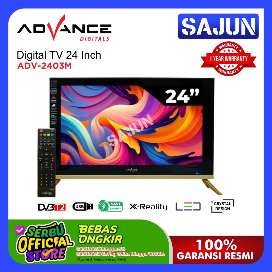 Advance Led TV Digital 24 Inch Miracast ADV-2403M / ADV2403M