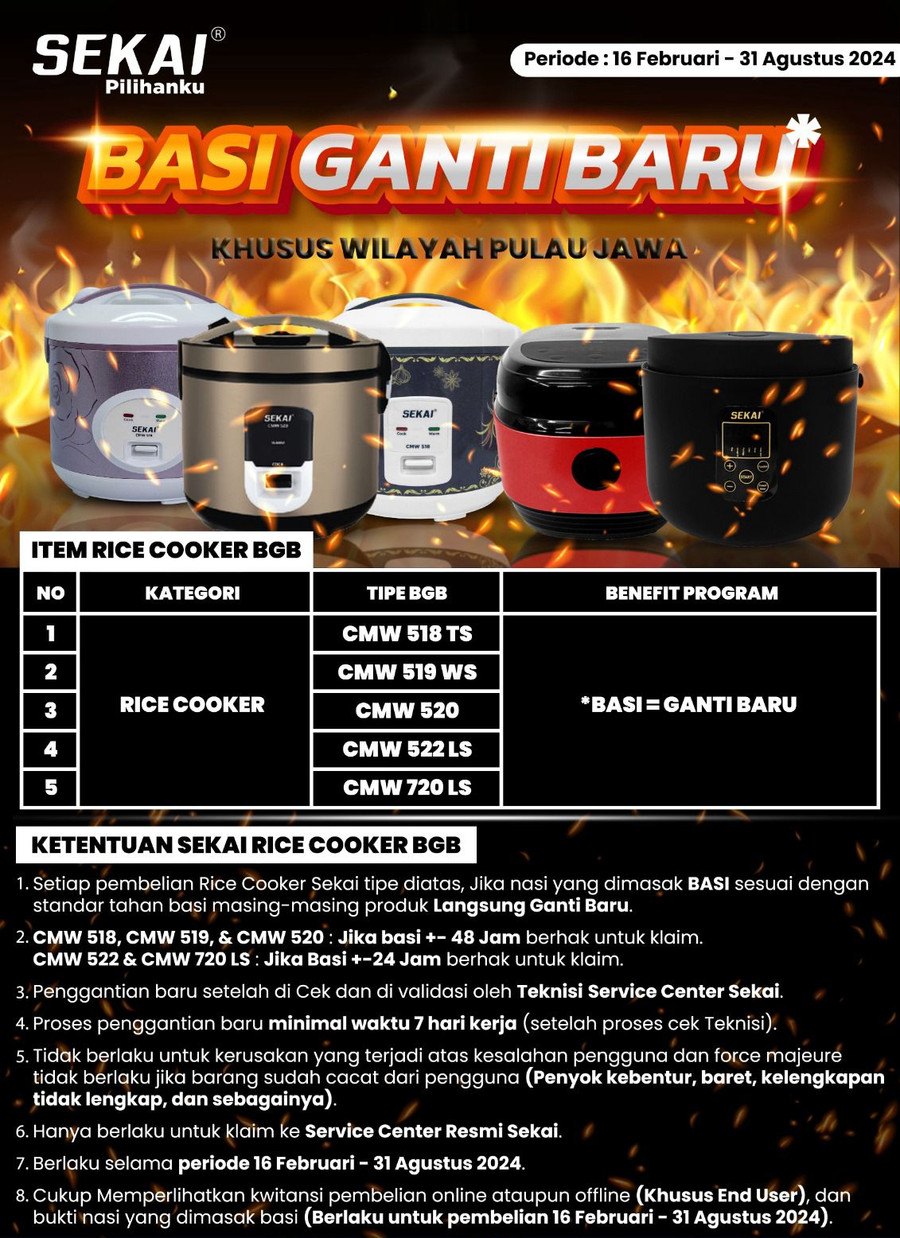 SEKAi Rice Cooker Digital 1Lt Low Sugar Low Carbo Anti Gemuk CMW 720LS