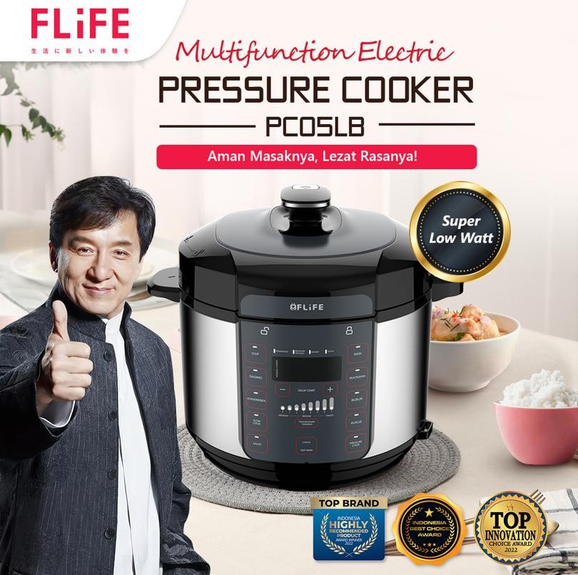 FLIFE MULTIFUNCTION PRESSURE RICE COOKER 5 LITER PC05LB