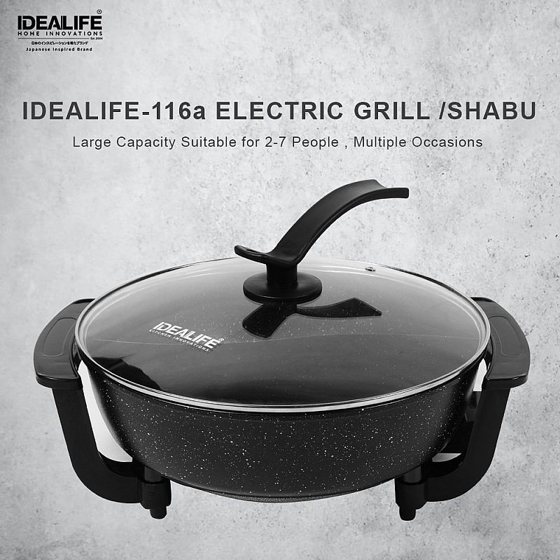 IDEALIFE Electric Grill/Shabu IL-116A Panci Listrik Shabu Shabu IL116A