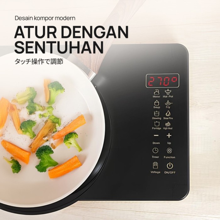 IDEALIFE Induction Cooker - Kompor Listrik Induksi 1 Tungku IL-201A
