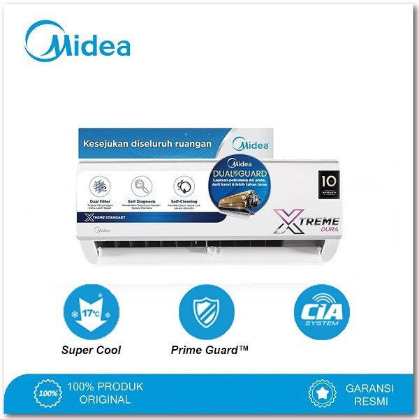 Midea AC Split 1 PK MSFC-09CRN2X Air Conditioner 1PK R32 MSFC-09CRN2