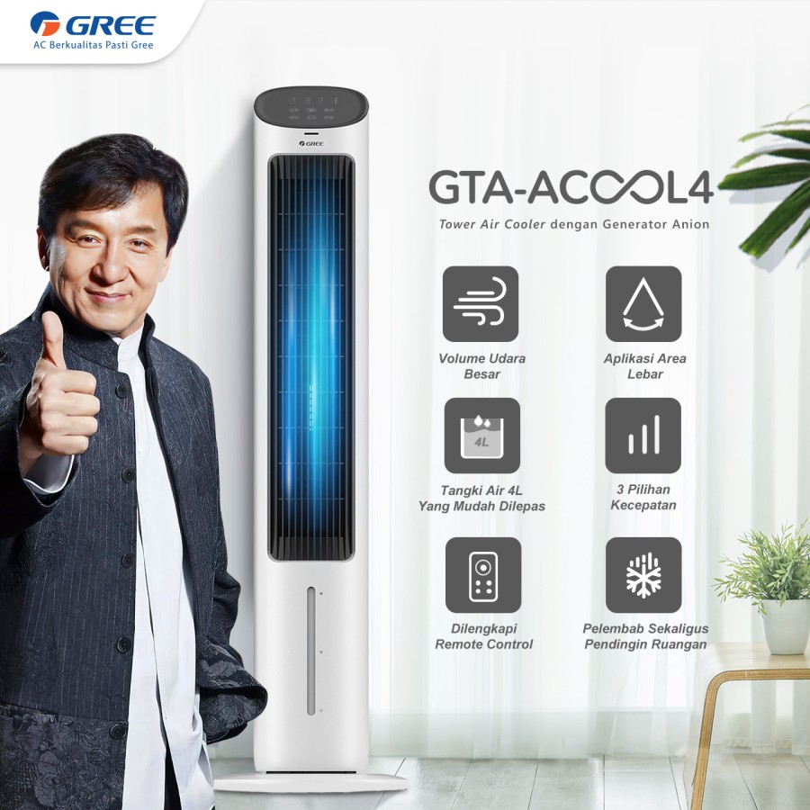 GREE Tower Fan Air Cooler 4 Liter 3in1 with Humidifier GTA-ACOOL4