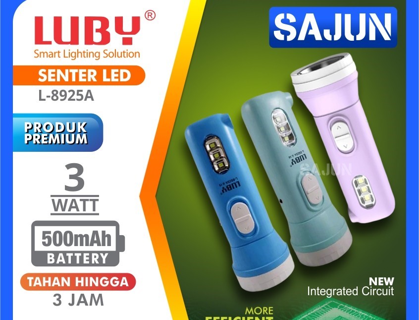 Luby L-8925A Senter LED Luby L8925A Rechargeable