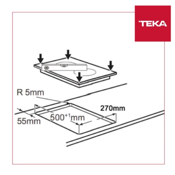 Teka Kompor Listrik Vitroceramic Ve 2 Electric Frameless Built in 30cm