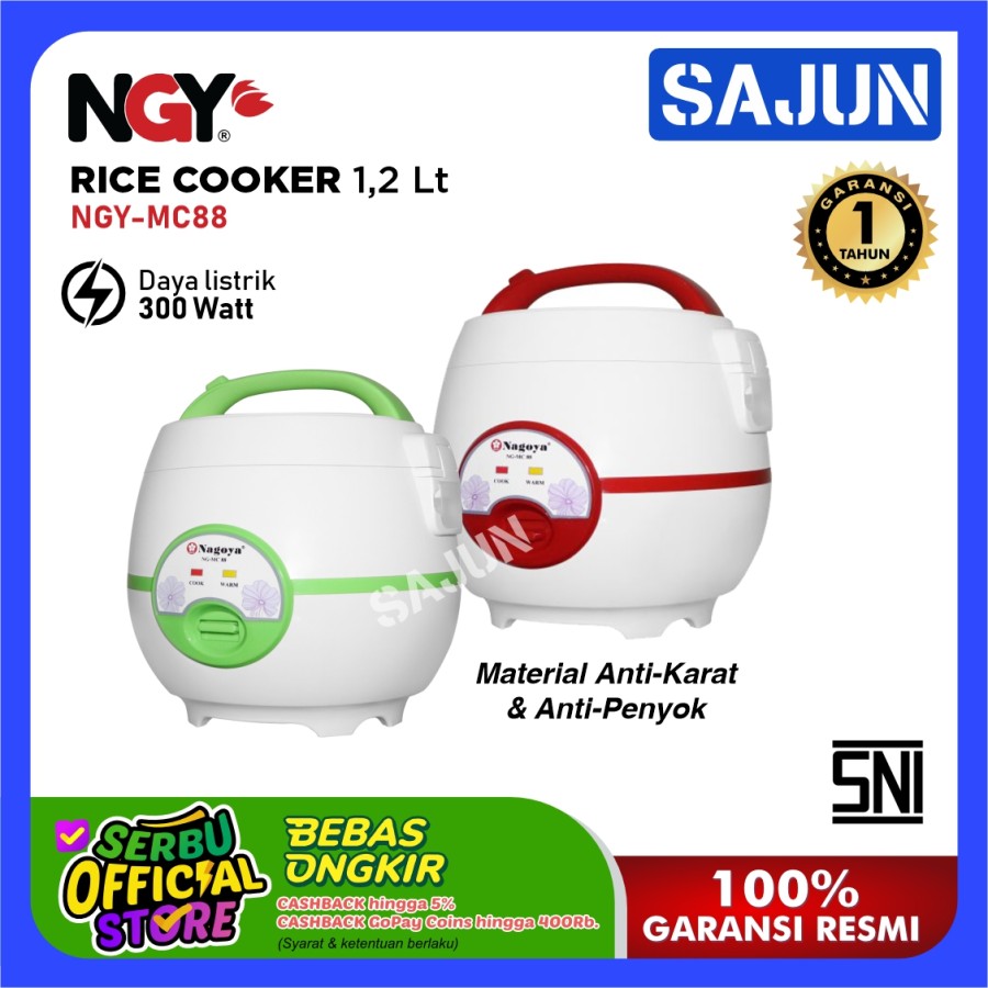 NAGOYA Rice Cooker 1,2 Lt NGY-MC88 Magic Com Anti Penyok
