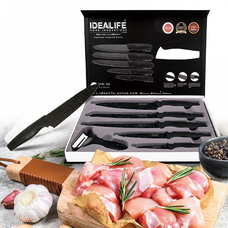 IDEALIFE Knife Set IL160 Perlengkapan Pisau Dapur Pisau Set IL-160