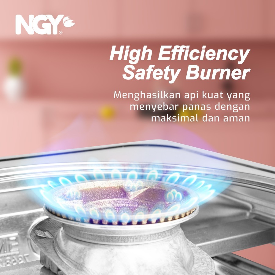NAGOYA Kompor Gas 1 Tungku / Stain-Free Gas Stove NGY-44 GS/TF - Teflon
