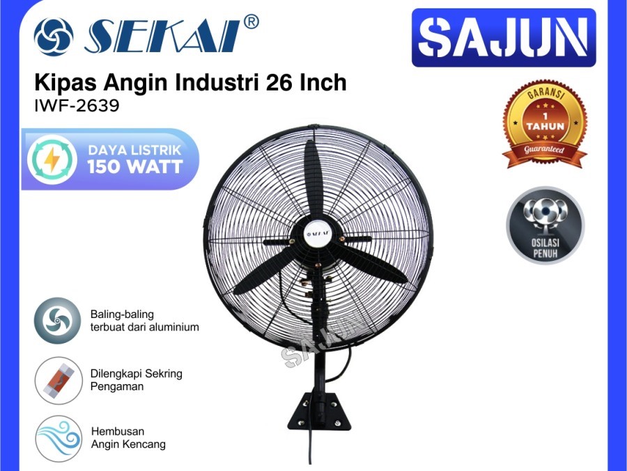 Sekai Kipas Angin Dinding Industri 26 Inch IWF 2639 / IWF2639 - IWF2639