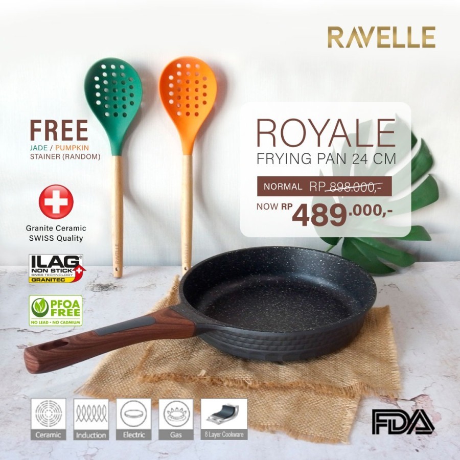 RAVELLE ROYALE Frypan 24 Cm Panci Penggorengan 24 cm