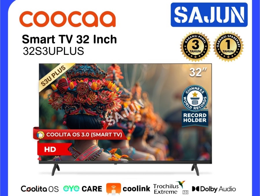COOCAA Smart TV 2K LED 32 inch Digital Coolita 3.0 ( 32S3U Plus )