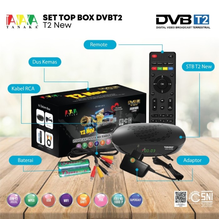 TANAKA T2 NEW SET TOP BOX Digital EWS DVB STB Digital T-2 NEW