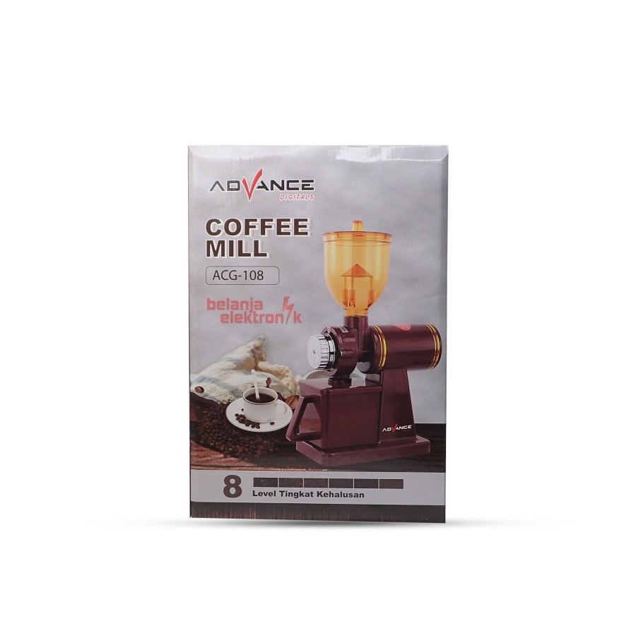 Advance Coffee Mill Grinder ACG-108 Mesin Giling Kopi Elektrik ACG108 - COKLAT