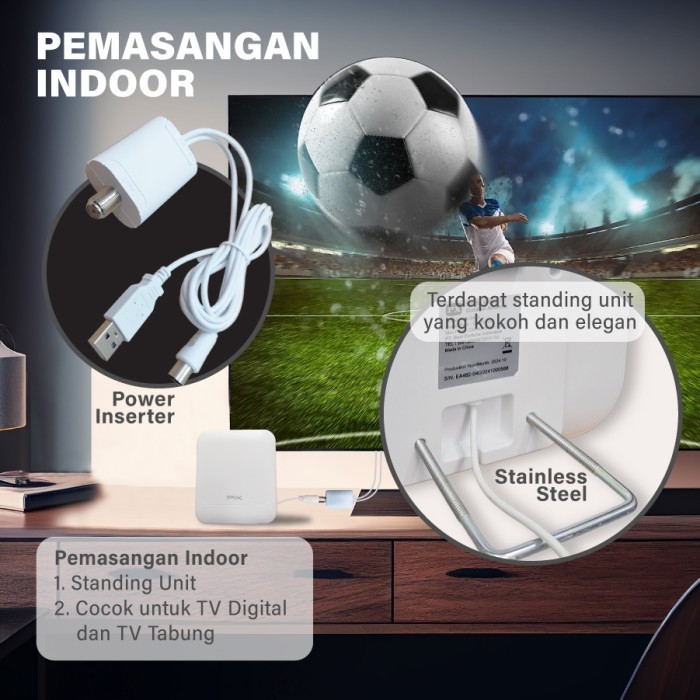 PX Digital TV Indoor Outdoor DVBT2 Antena Booster 4K PX DA-6600 / DA6600