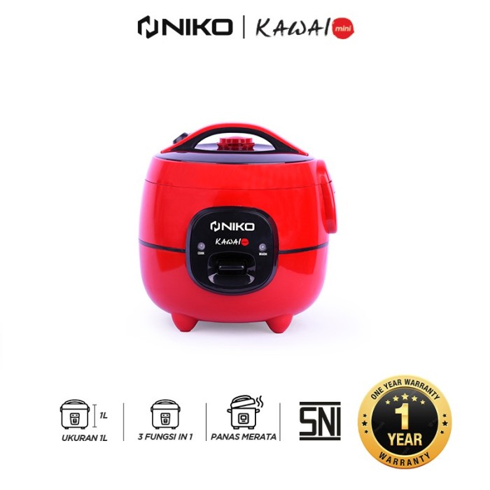 Niko Rice Cooker Mini Kawai 1 Liter Penanak Nasi Mini 1L
