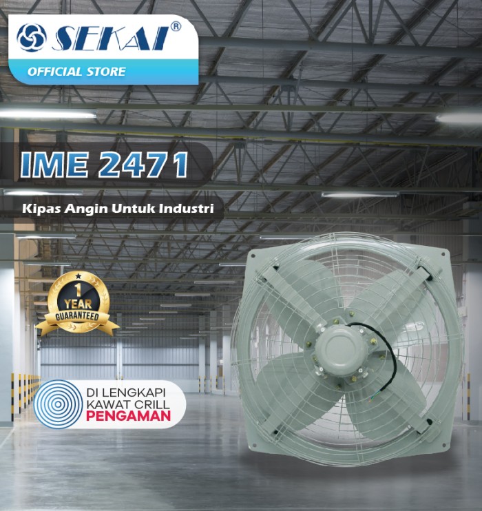 Sekai IME2471 Kipas Angin Partisi 24" Industri Metal Exhaust IME 2471