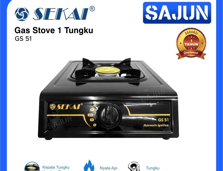 SEKAI Gas Stove GS51 Kompor Gas 1 Tungku GS-51