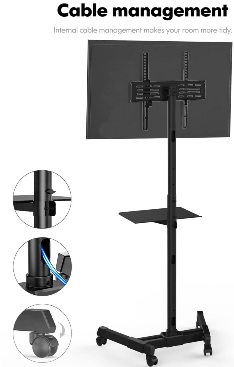 FITUEYES Bracket Mobile TV Stand for LED TV 23-60 Inch TC-R12MB