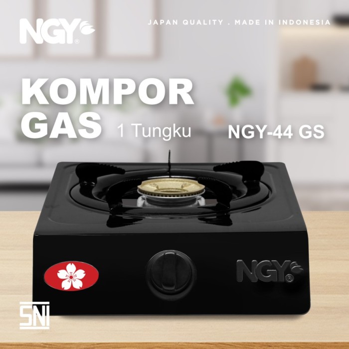 NAGOYA Kompor Gas 1 Tungku / Stain-Free Gas Stove NGY-44 GS/TF - Teflon