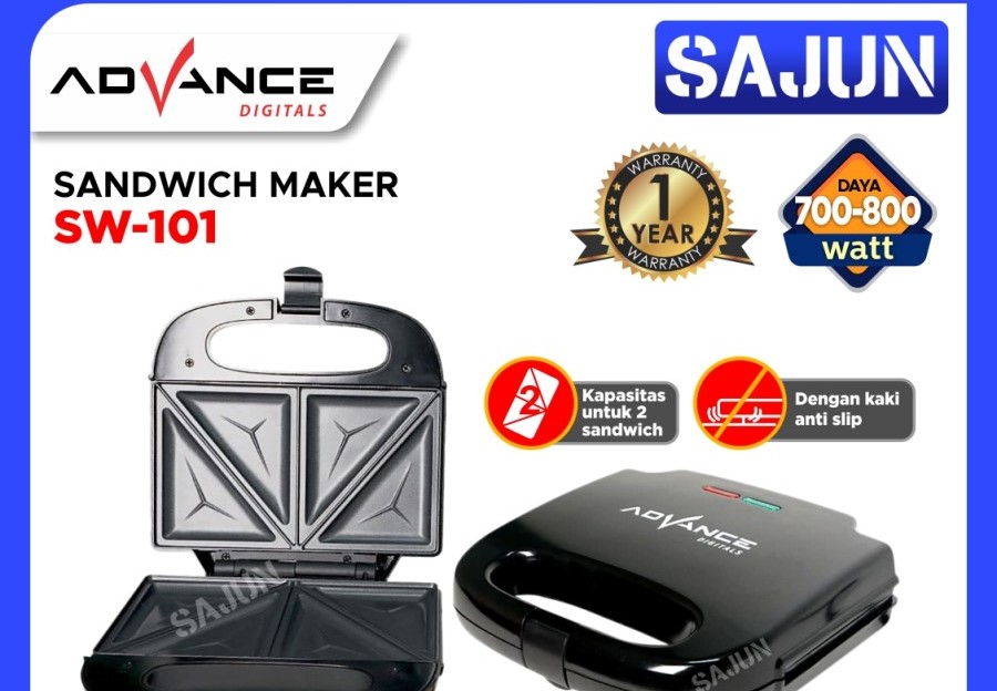 Advance SW-101 Sandwich Maker 2 Slot Pembuat Sandwich SW101