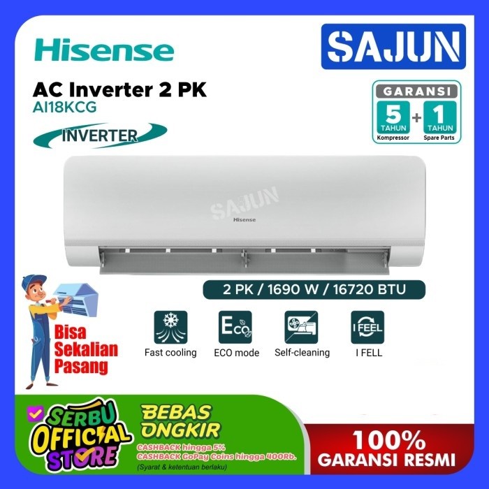 Hisense AC Split 2 PK Inverter - AI18KCG