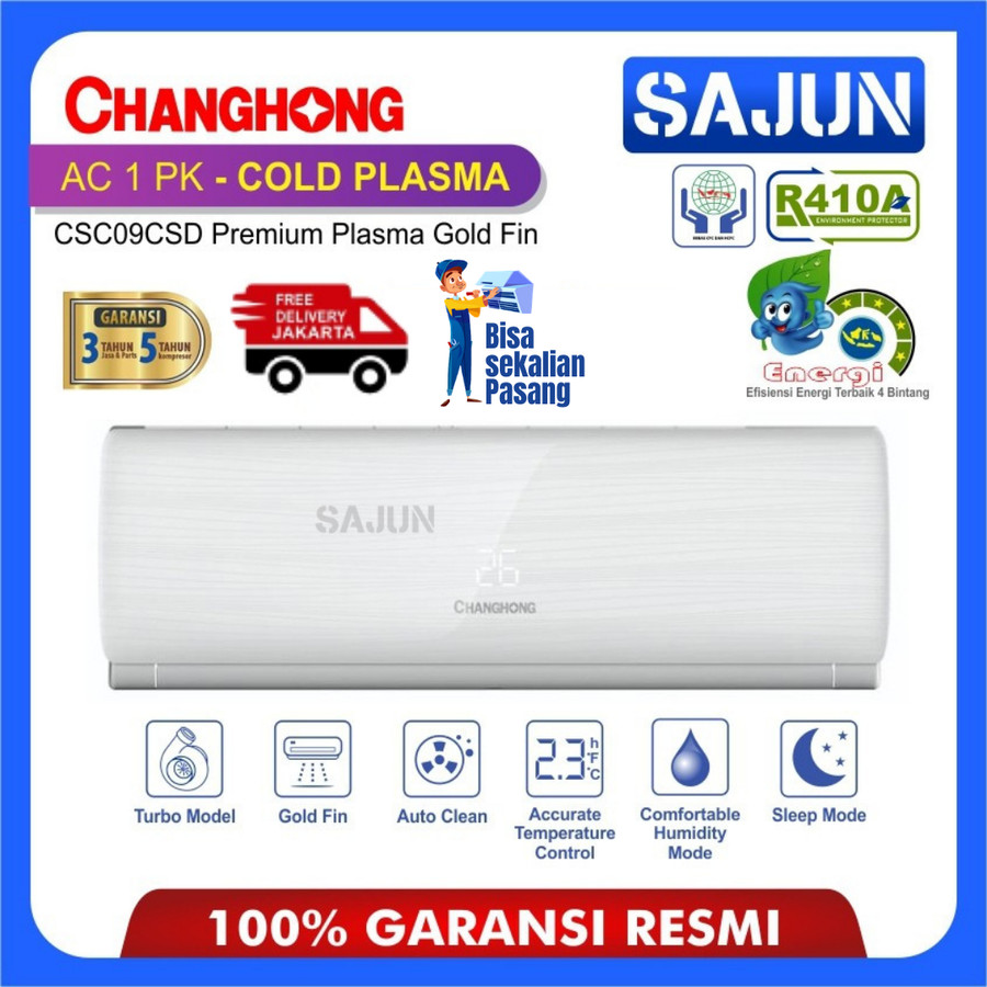 AC Split 1 PK Changhong CSC-09CSD Premium Plasma Gold Fin CSC09CSD