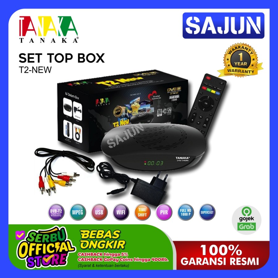 TANAKA T2 NEW SET TOP BOX Digital EWS DVB STB Digital T-2 NEW