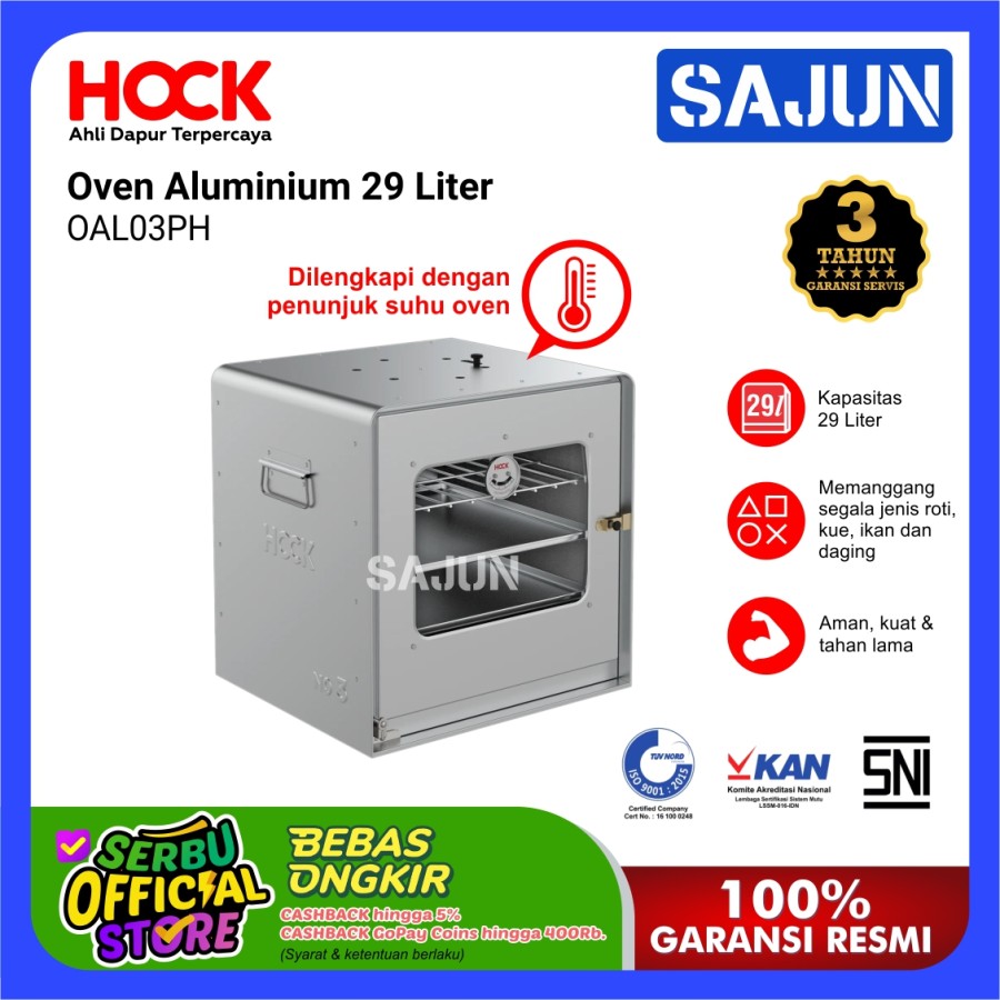 Hock Oven Tangkring Aluminium 03 Putaran Hawa 29 Liter
