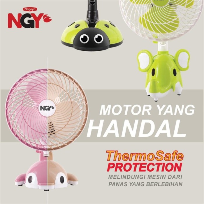 NAGOYA Kipas Angin Meja Karakter 8 Inch / Portable Desk Fan NG-188
