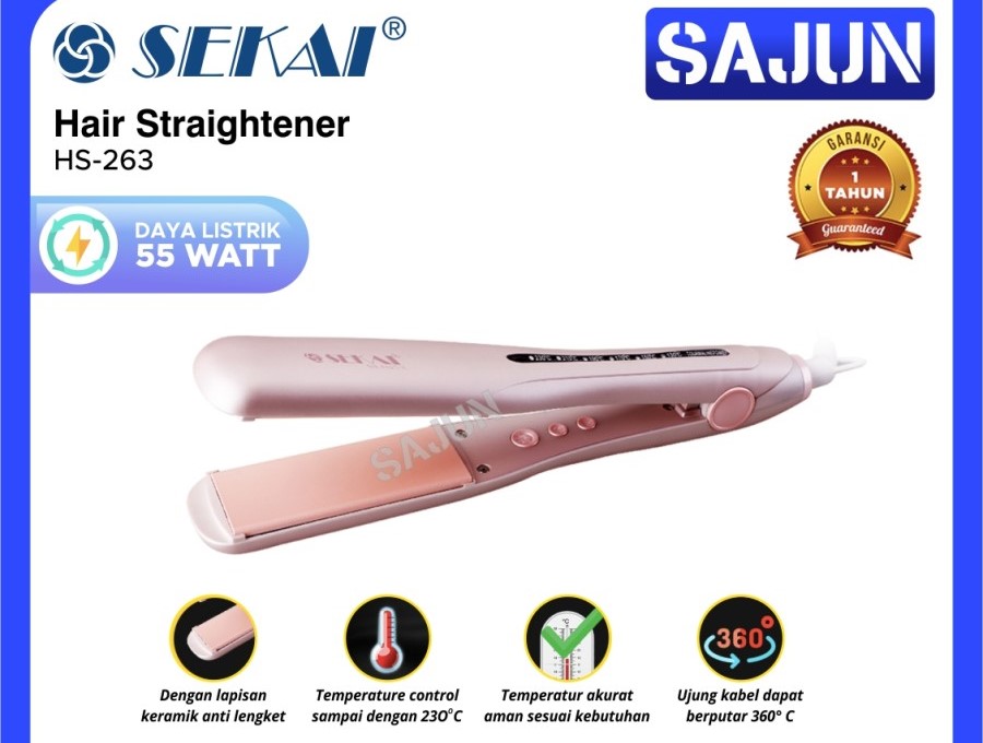 SEKAI Hair Straightner type HS 263 Catokan Rambut HS263