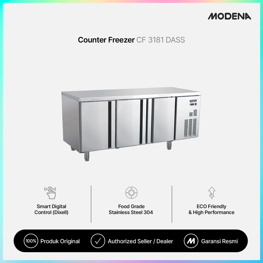 Modena Kulkas Pendingin Freezer 420L / Undercounter 180cm CF 3181 DASS