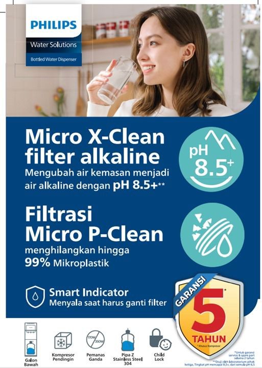 Philips Water Dispenser Galon Bawah Micro P Clean & Alkaline ADD4973BKAK