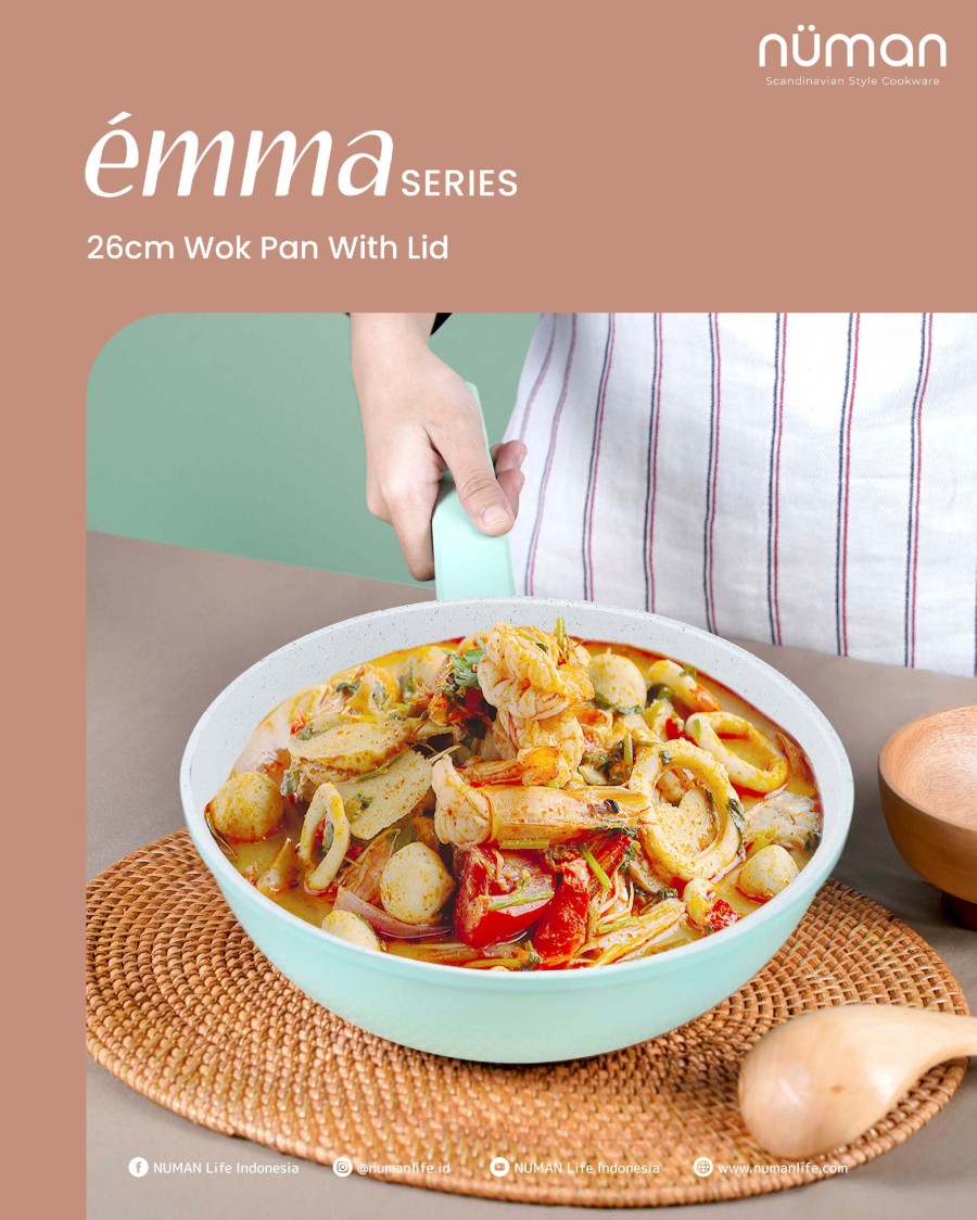 Numan Emma Series - Cookware Set / Panci Masak Marble Set Isi 3