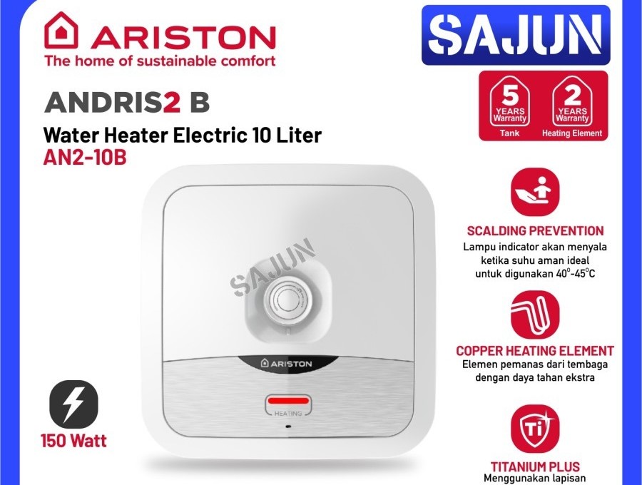 PROMO SALE Water Heater Ariston 10 Liter AN2 10B pemanas air AN210B ariston andris2 150 Watt