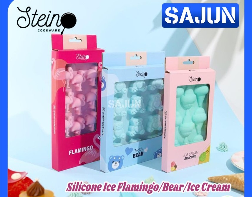PROMO !! STEIN Cookware Silicone Ice Tray Flamingo/IceCream/TeddyBear