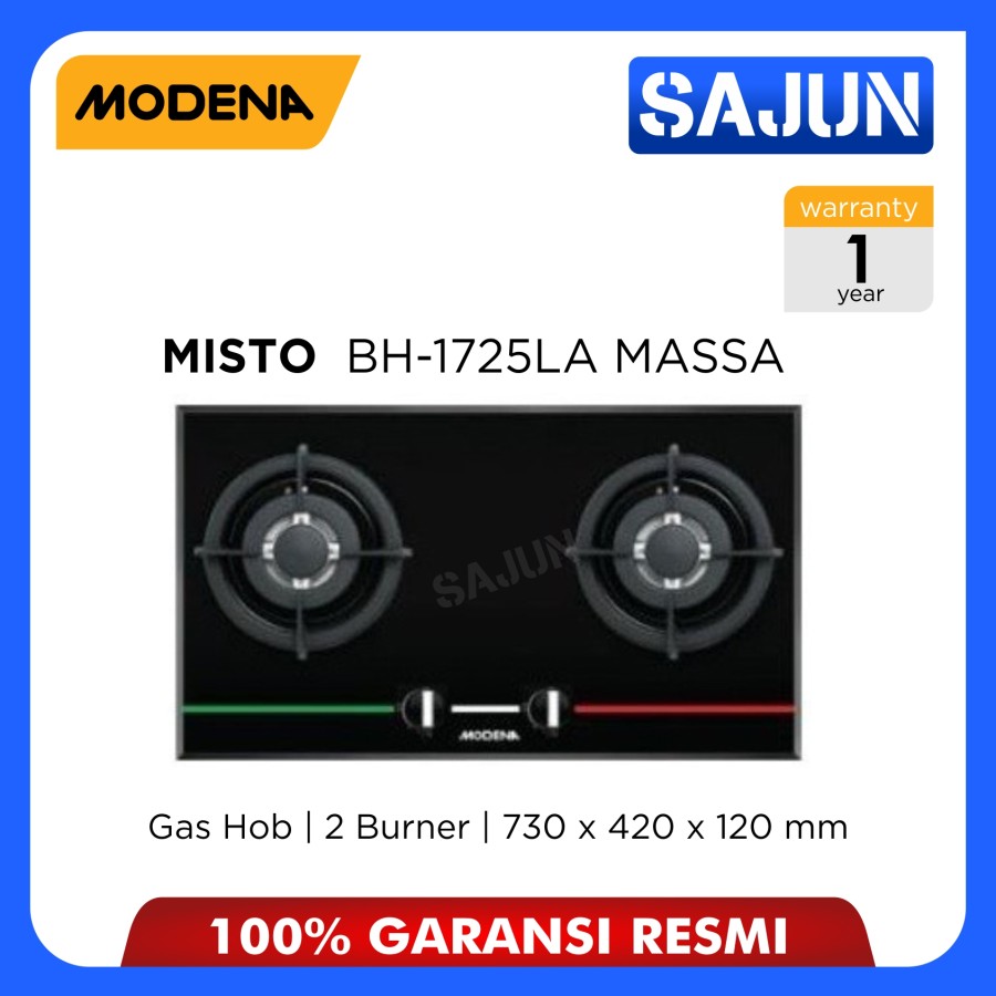 Modena Built in Gas Hob BH 1725 LA MASSA 2Tungku MISTO BH1725LA