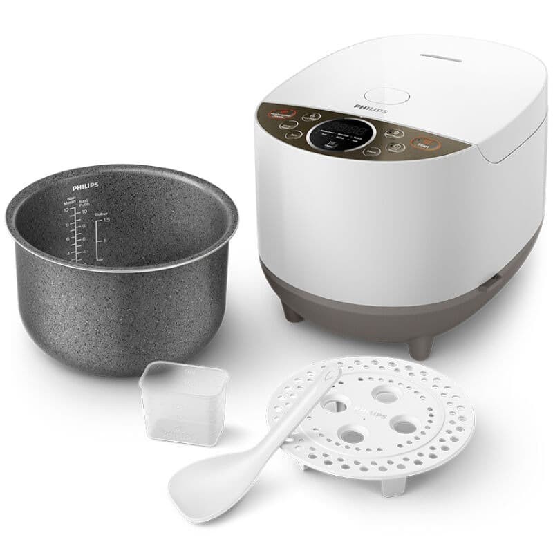 Philips HD4515 Rice Cooker Digital 1.8 Liter Fuzzy Logic HD-4515 /33 - Merah