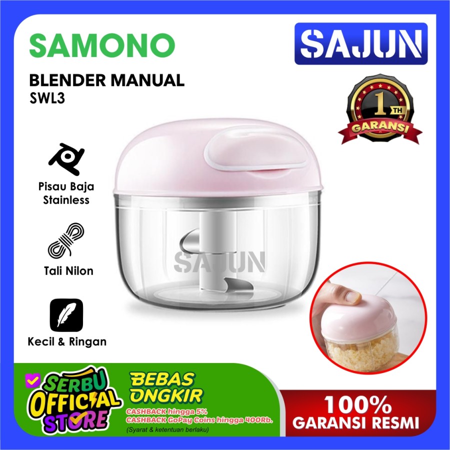 SAMONO Blender Manual Alat Penggiling Bumbu Tarik Tali SW-L3 / SWL3