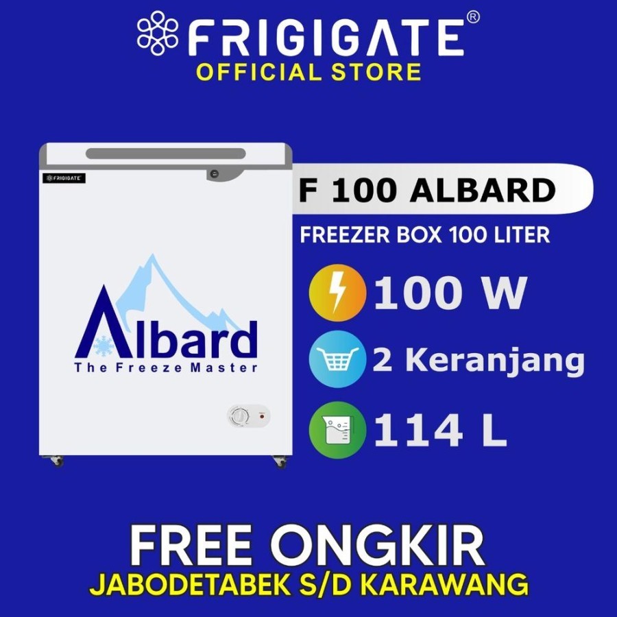 FRIGIGATE ALBARD F100 Chest Freezer 100 Liter F-100 ALBARD Cooler