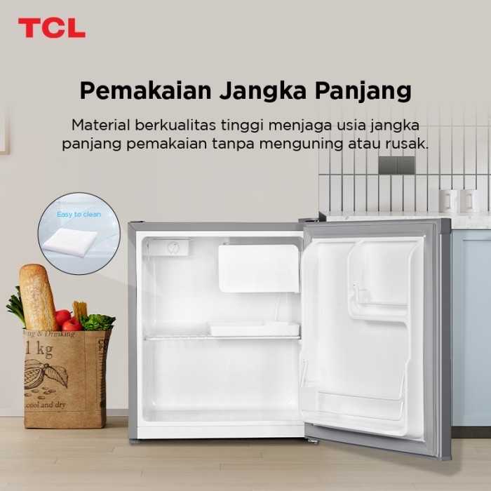 TCL Kulkas Mini Bar (Refrigerator) - Kapasitas 50L - Freezer Zone - Adjustable Feet - Adjustable Thermostat (Model: F50-A50)