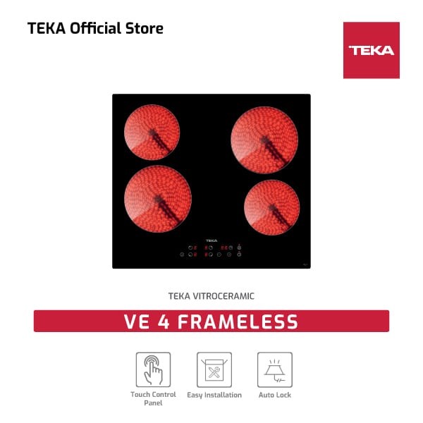 Teka Kompor Tanam Listrik Vitro Ceramic VE-4-Frameless (60 cm)