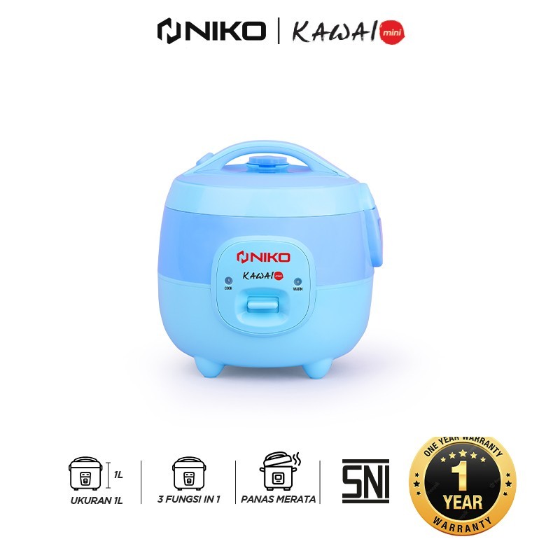 Niko Rice Cooker Mini Kawai 1 Liter Penanak Nasi Mini 1L
